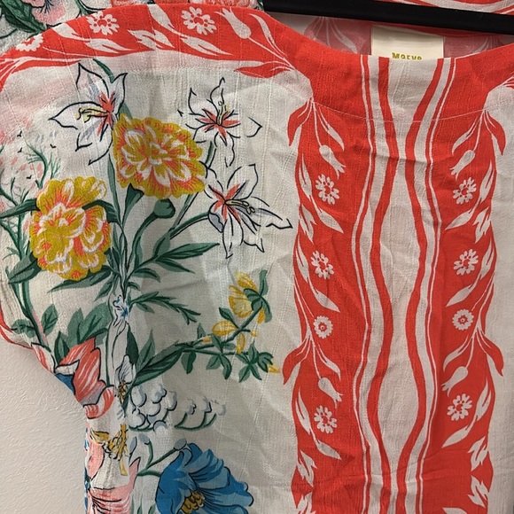 Maeve by Anthropologie White Boxy floralEmbellished Blouse - small - Picture 4 of 5